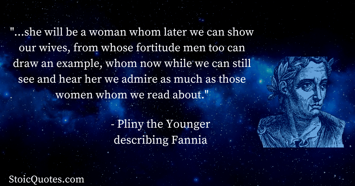 pliny fannia stoic woman