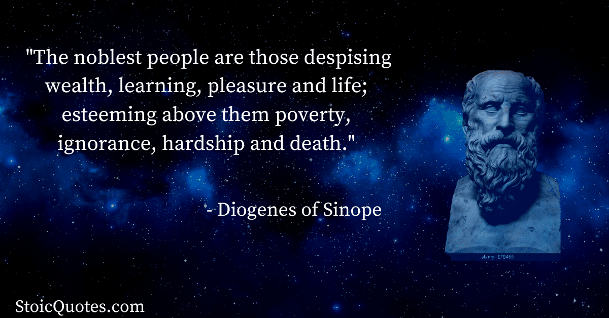 diogenes quote stoicism vs cynicism