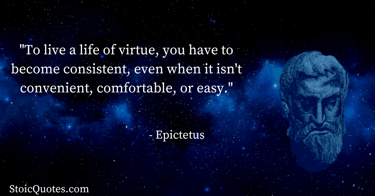 epictetus image and quote about stoic mental health