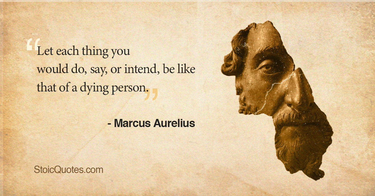 Marcus Aurelius Quote on how to live with image of Marcus Aurelius