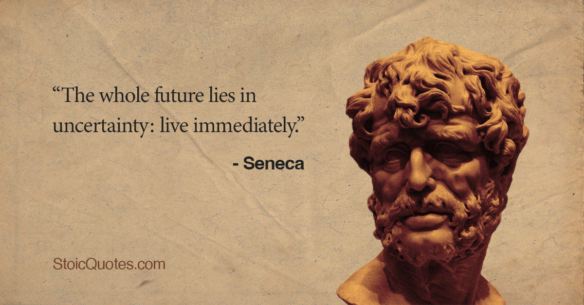 Seneca Bust and quote