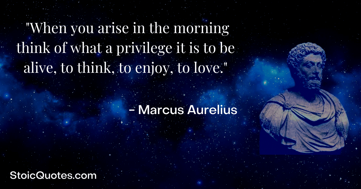 Marcus Aurelius Stoic Quote on gratitude