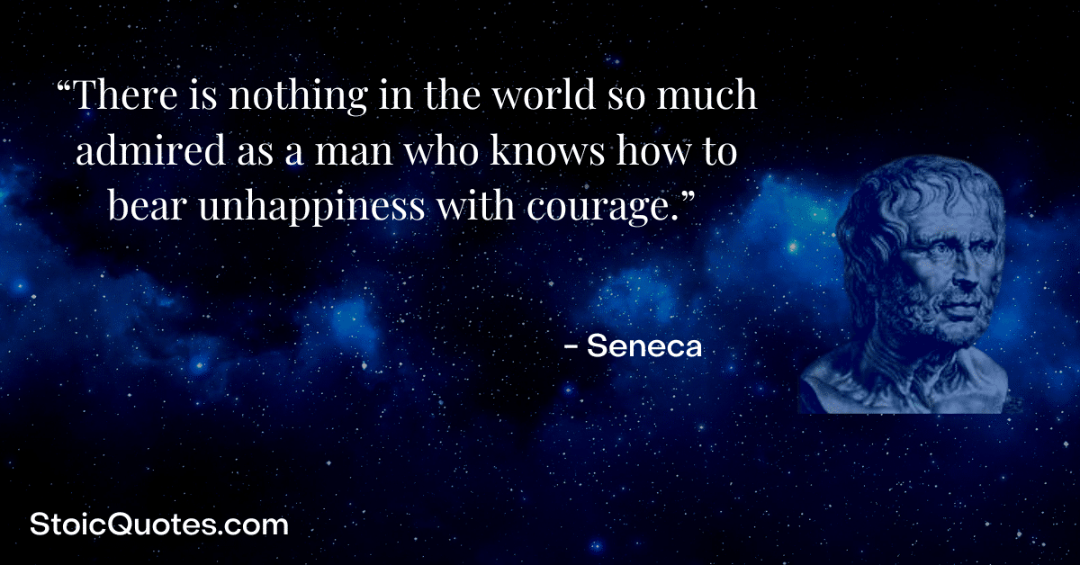 seneca image and quote on courage