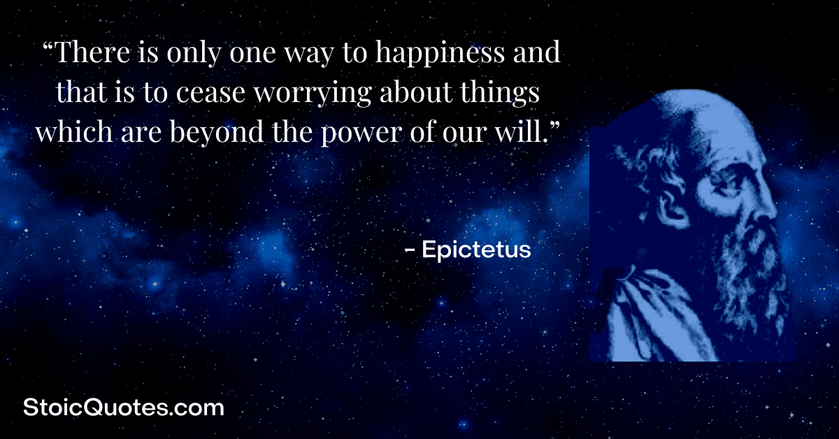 epictetus image and quote about happiness and control