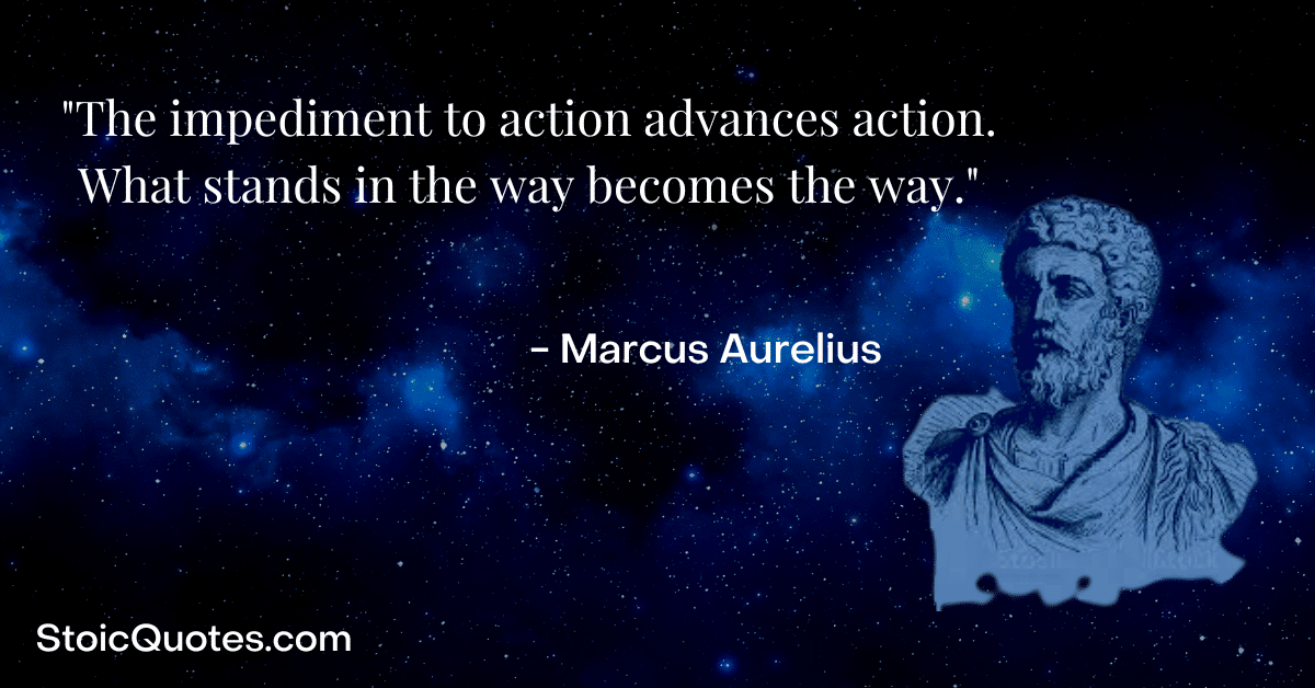 marcus aurelius image and quote about hard times