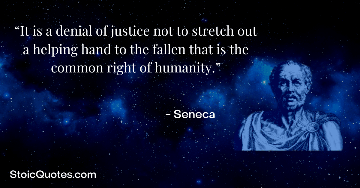 seneca image and quote about justice