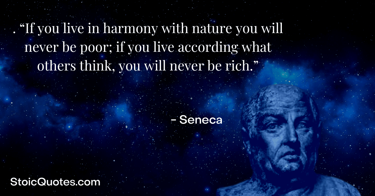 seneca image and stoic quote about nature