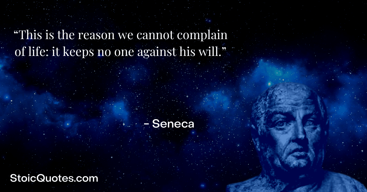 seneca image and stoic quote about life