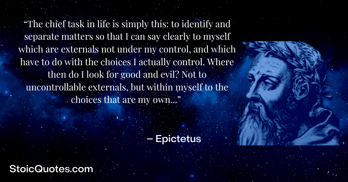epictetus quote and image about what you can control