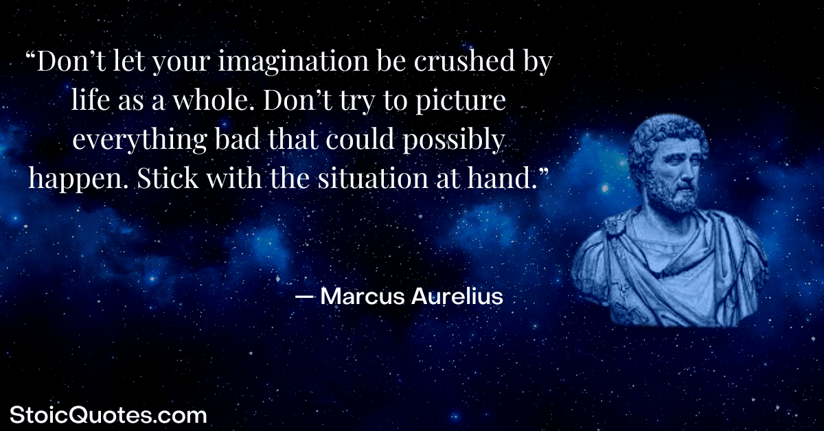 marcus aurelius stoic quote about the situation at hand