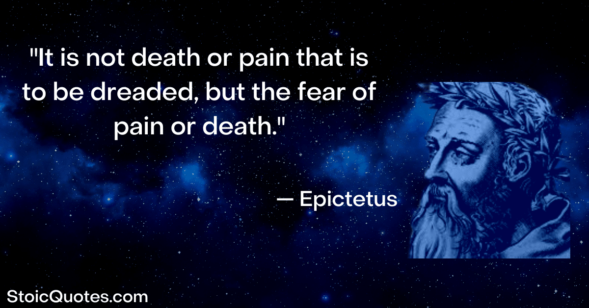 epictetus image and stoic quote about sickness