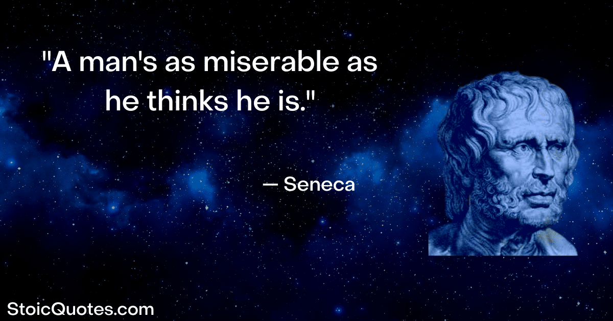seneca image and stoic quote about happiness