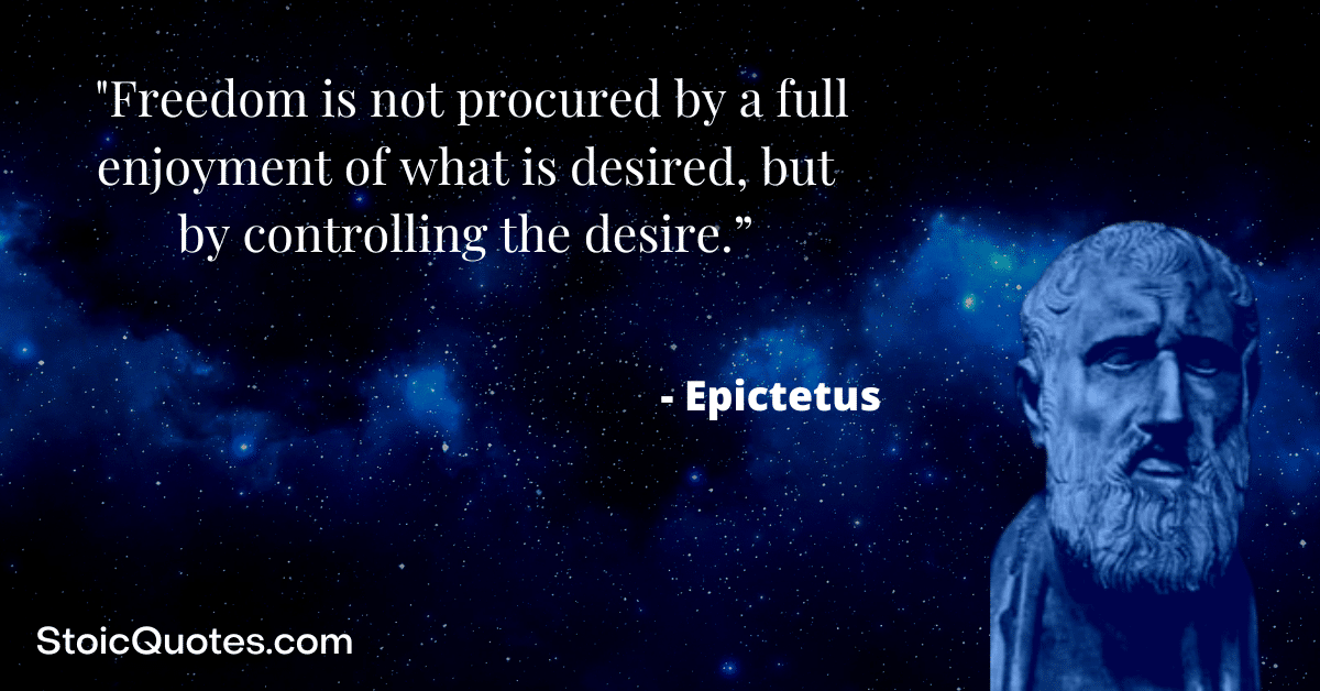 epictetus image and quote about success and desire
