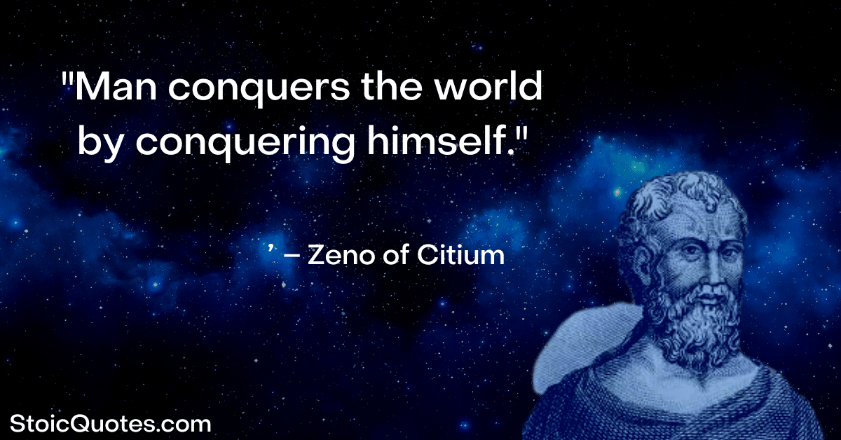 zeno image and quote about controlling anger