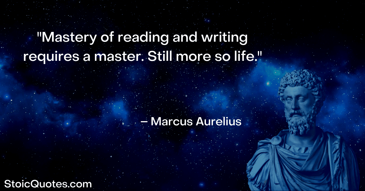 marcus aurelius quote about reading and writing