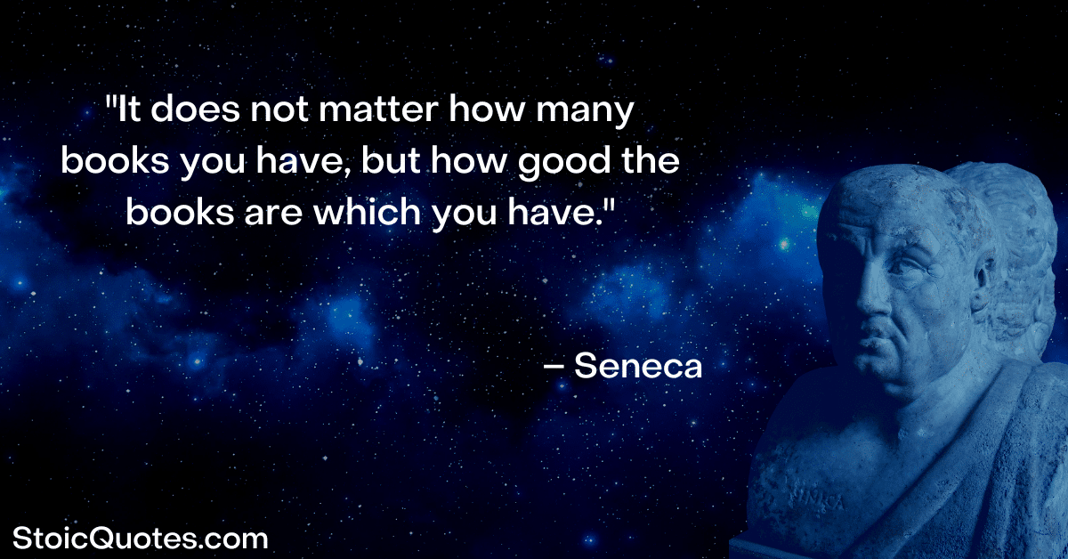 seneca image and quote about books