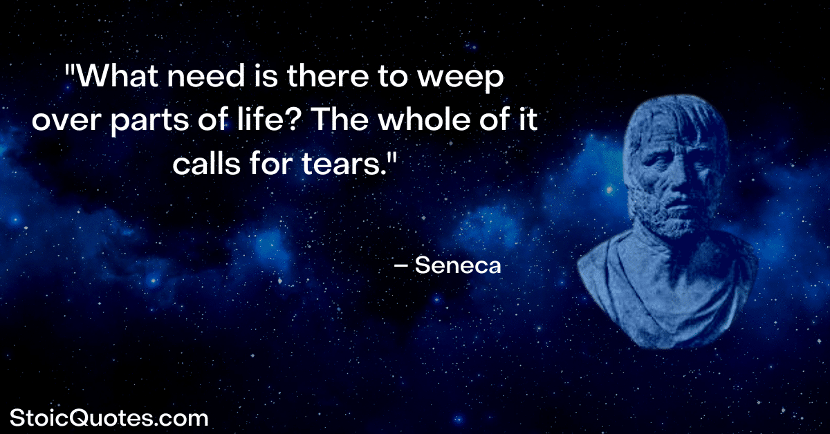 seneca image and quote about grief 