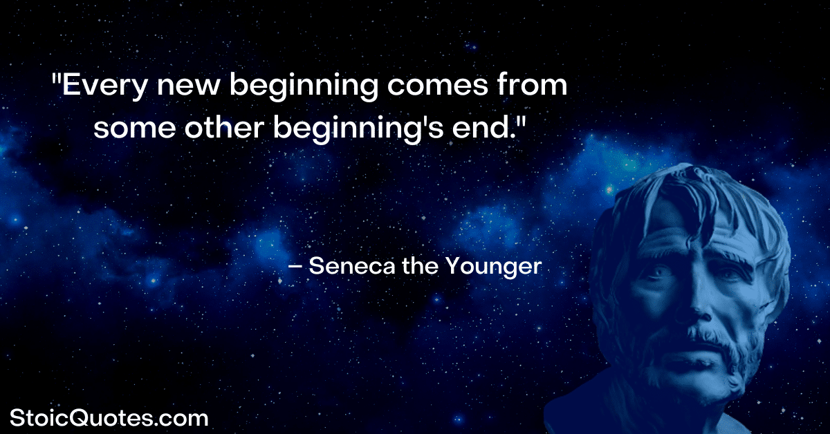 seneca image and quote on time to move on