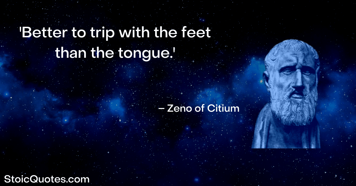 zeno of citium image and quote about talking