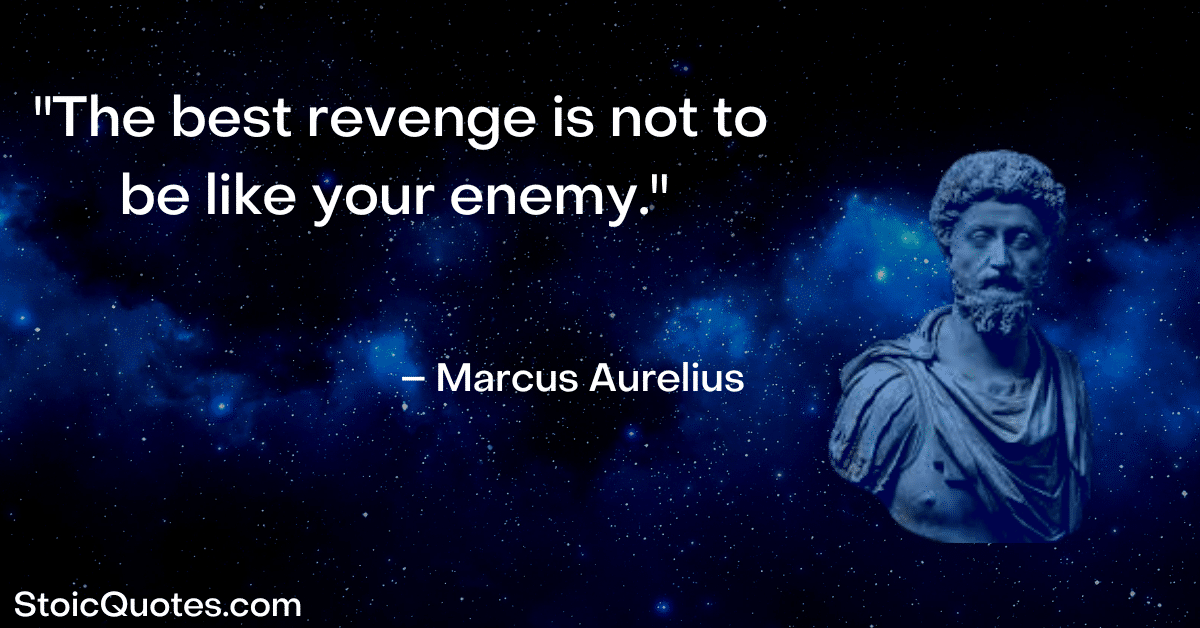 marcus aurelius image and quote about revenge