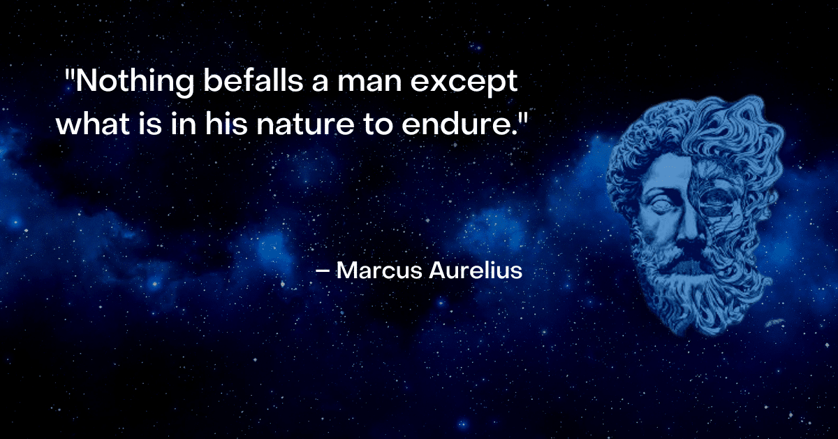marcus aurelius image and quote about endurance