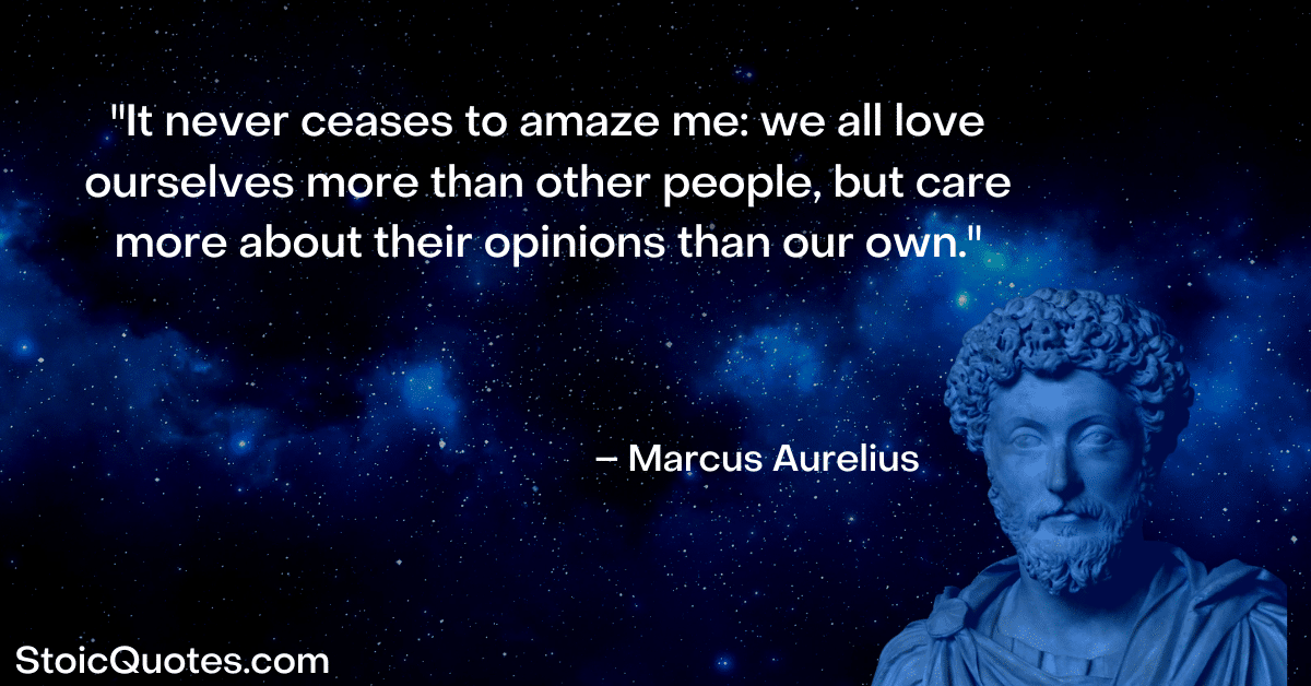 marcus aurelius image and quote about other people's opinions