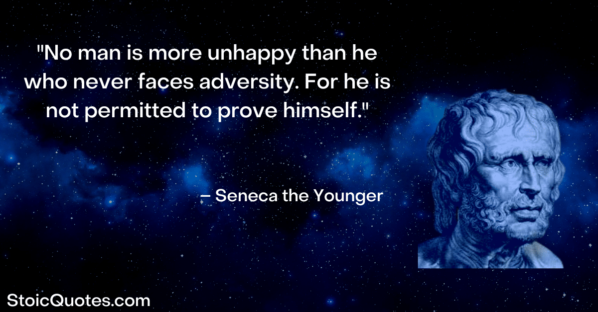 seneca image and quote about adversity