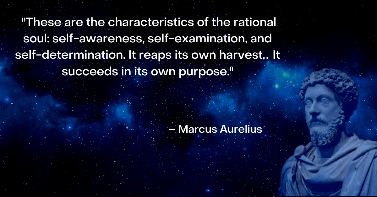 marcus aurelius image and quote about self awareness