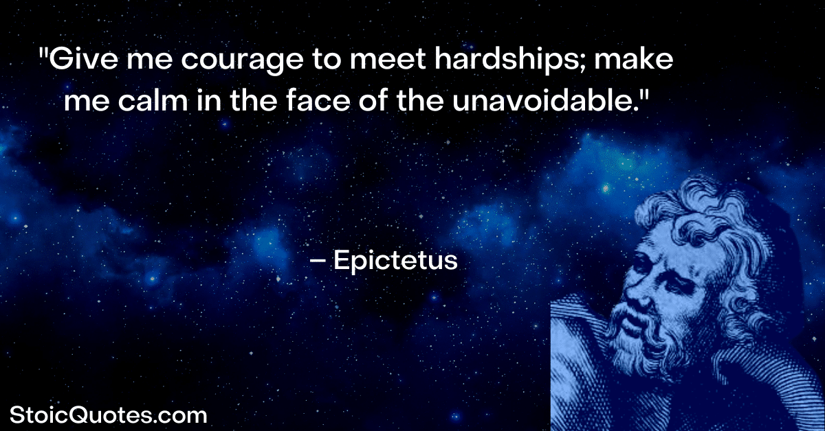 epictetus image and quote about Fortune Favors the Brave
