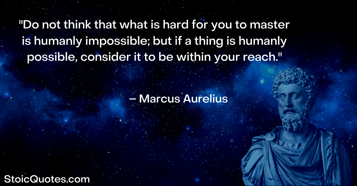 marcus aurelius image and quote about We Are What We Repeatedly Do