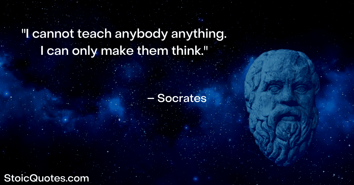 socrates image and quote about making people think