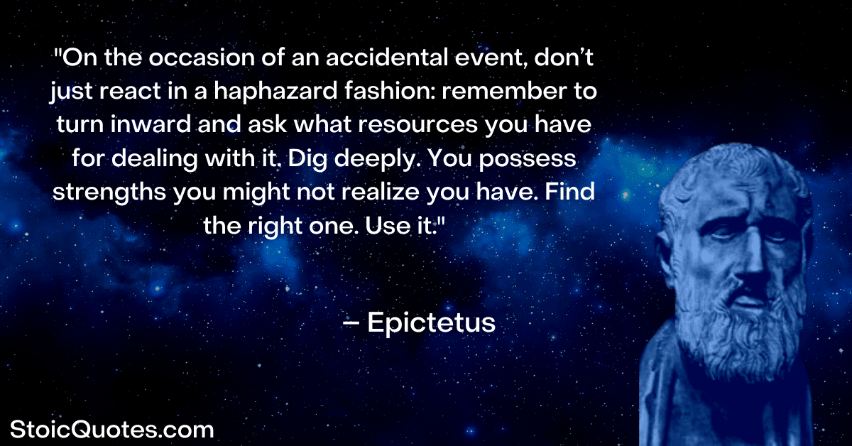 epictetus image and quote about inner resources in adversity when the going gets tough the tough get going