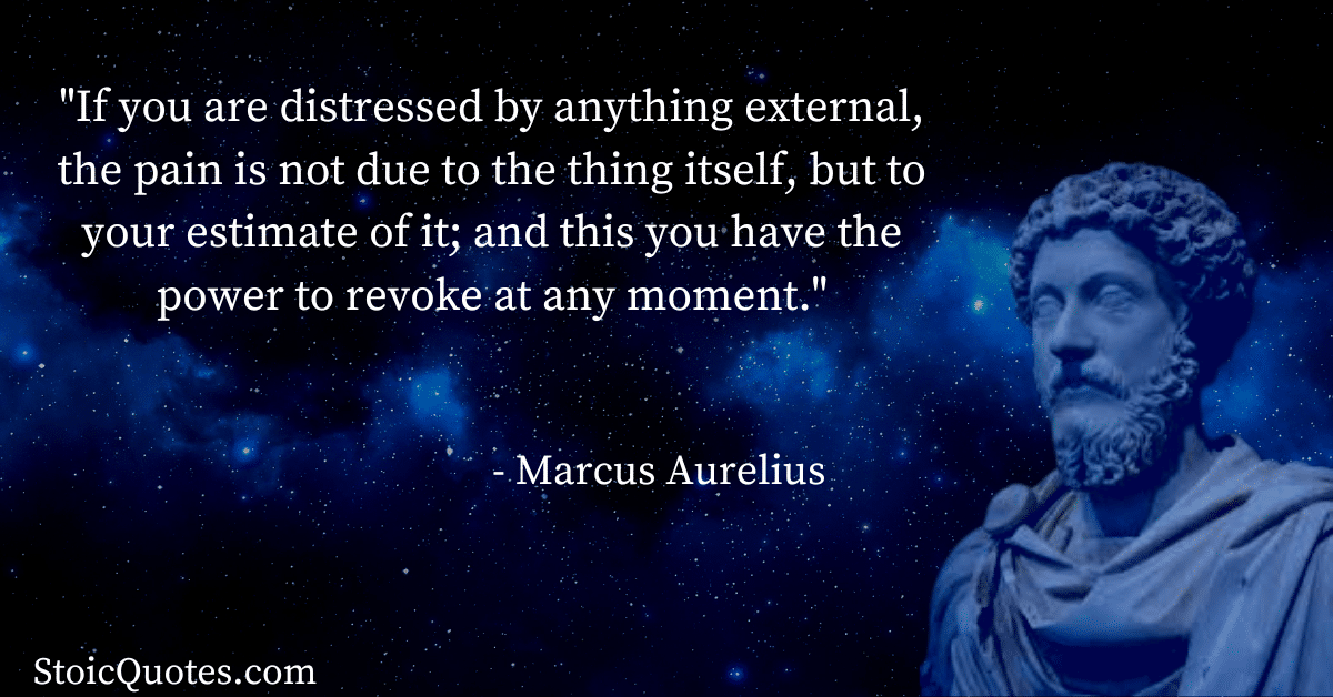 marcus aurelius image and quote cognitive distancing