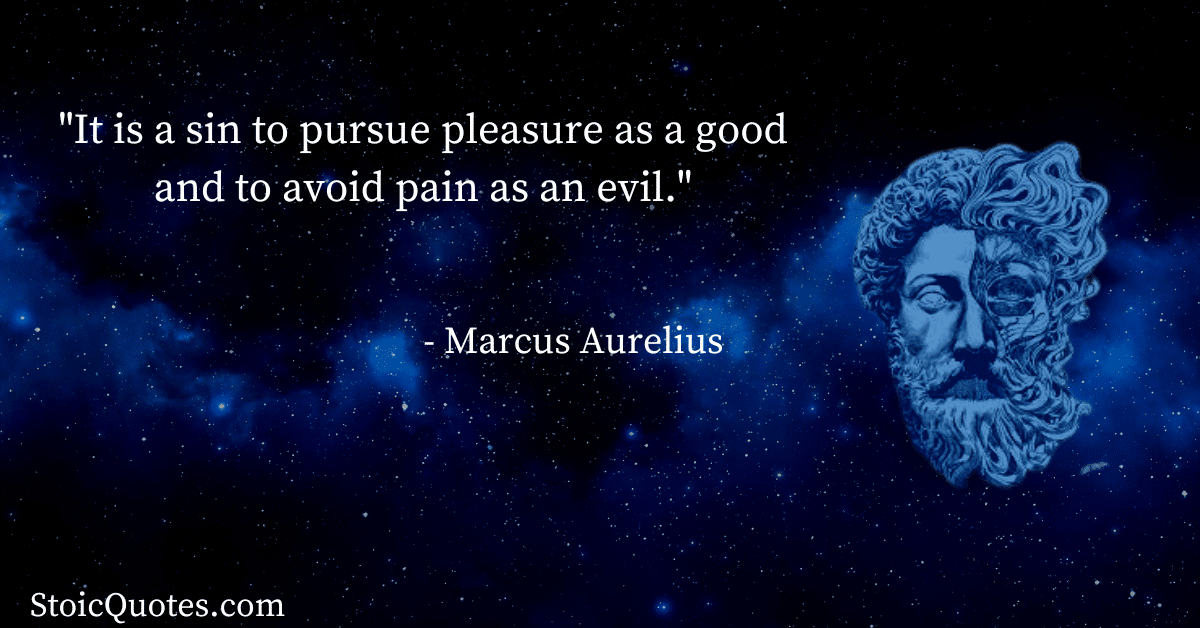 marcus aurelius quote and image and argument against hedonism
