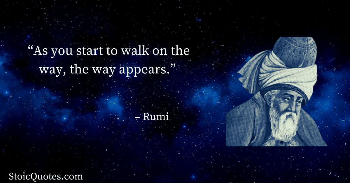 rumi image and quote about love life and the universe